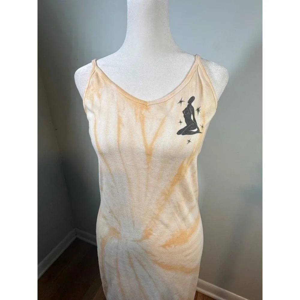 Daydreamer Free People Noelle Tie Dye Column Maxi Dress M Celestial Graphic - Picture 5 of 12